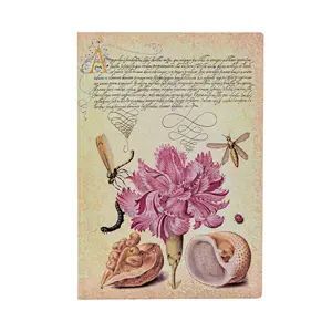 CUADERNO ; CLAVEL ROSA - SERIE FASCINANTE BOTÁNICA ; MIDI ; FLEXI