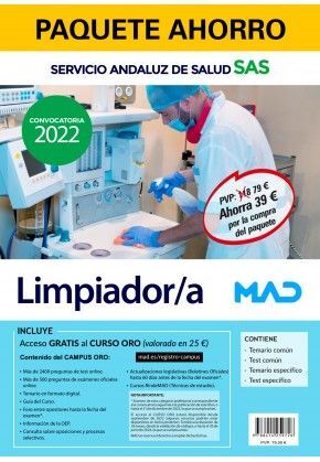 PAQUETE AHORRO LIMPIADOR/A DEL SERVICIO ANDALUZ DE SALUD (SAS). AHORRA 39 (INCL