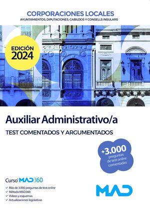 AUXILIAR ADMINISTRATIVO/A DE AYUNTAMIENTOS, DIPUTACIONES Y DEMÁS CORPORACIONES L