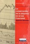 LA CONSERVACIÓN DE LA EMPRESA EN LA LEY CONCURSAL