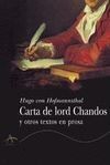 CARTA DE LORD CHANDOS Y OTROS TEXTOS EN PROSA