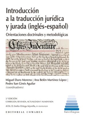 INTRODUCCIÓN A LA TRADUCCIÓN JURÍDICA Y JURADA (INGLÉS-ESPAÑOL)