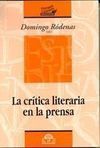 LA CRÍTICA LITERARIA EN LA PRENSA