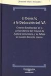 EL DERECHO A LA DEDUCCIÓN DEL IVA