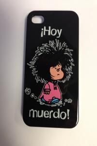 CARCASA IPHONE 4S - MAFALDA HOY MUERDO NEGRA